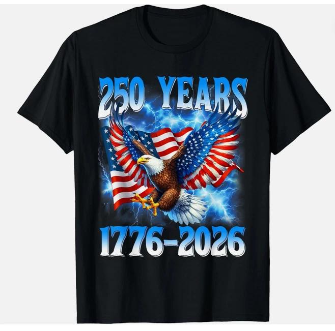 American Flag Eagle Shirt 250 Years 17762026 250th Birthday Tshirt S