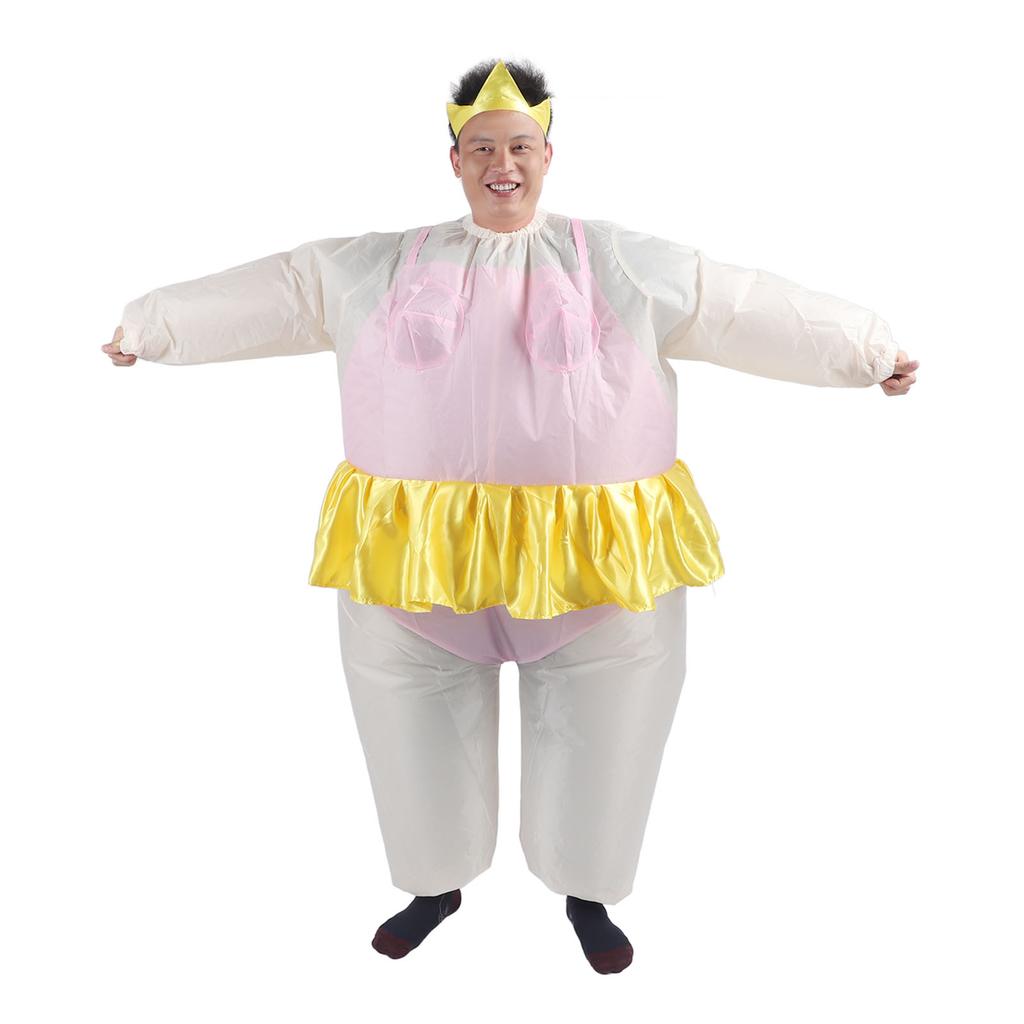 Inflatable Costume Funny Polyester with Blower Blow Up Ballet Suit for Party Cosplay Halloween Carnival