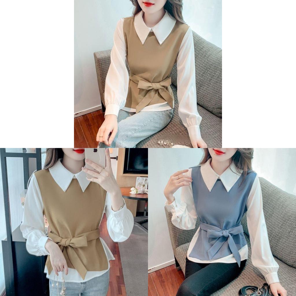 Classic Womens Blouse With Soft Satin Fabric And 3d Pattern For Spring Elegant Style