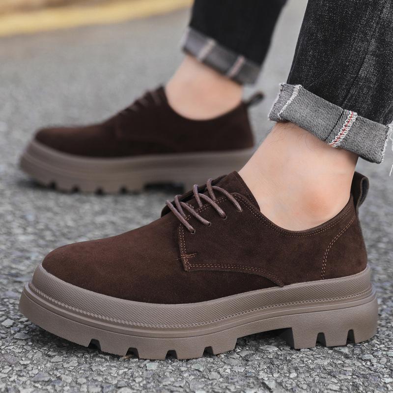 Men s Autumn Low-Top Martin Boots - Thick-Soled, British Style Casual Work Shoes 42