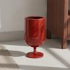Kelchglas Mülleimer NoBend Design Druckdeckel Hoher Ständer Stiel Müllbehälter für Wohnzimmer