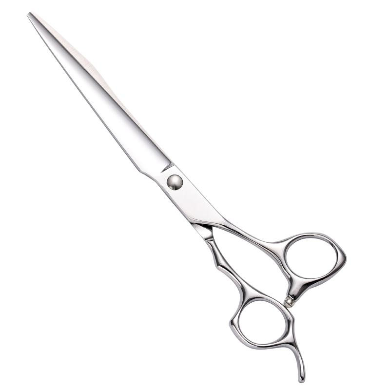 HUASIS HU48 7.5" 8'' Dog Straight Scissors Grooming 440C Stainless Steel Mirror Polished 61HRC Hardness Handmade Pet