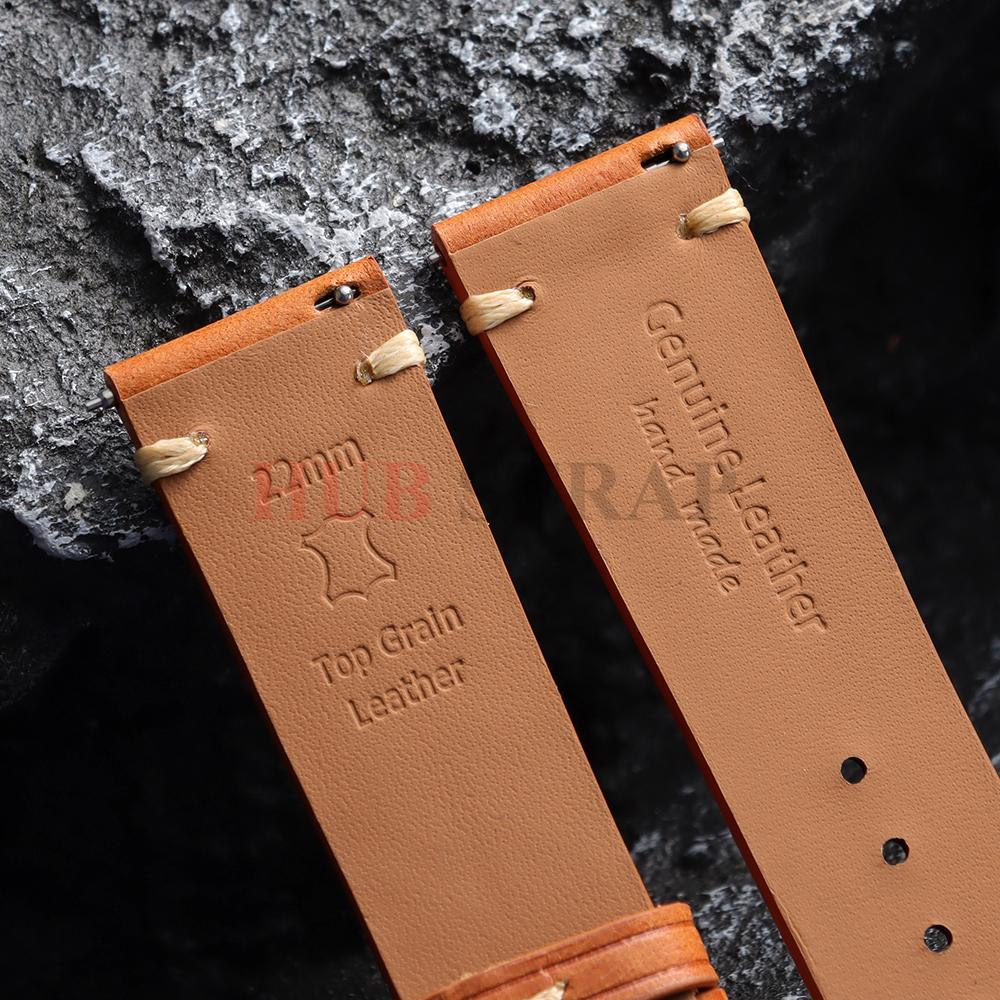 Handmade Genuine Leather Watchband Retro Brown Black 18/19/20/21/22mmSoft Men Women Vintage Bracelet First Layer Cowhide Bracele