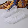 Women's Transparent Jelly Flat Shoes Slip On Lightweight Comfortable Casual Summer Footwear with Textured Pattern and Low Heel