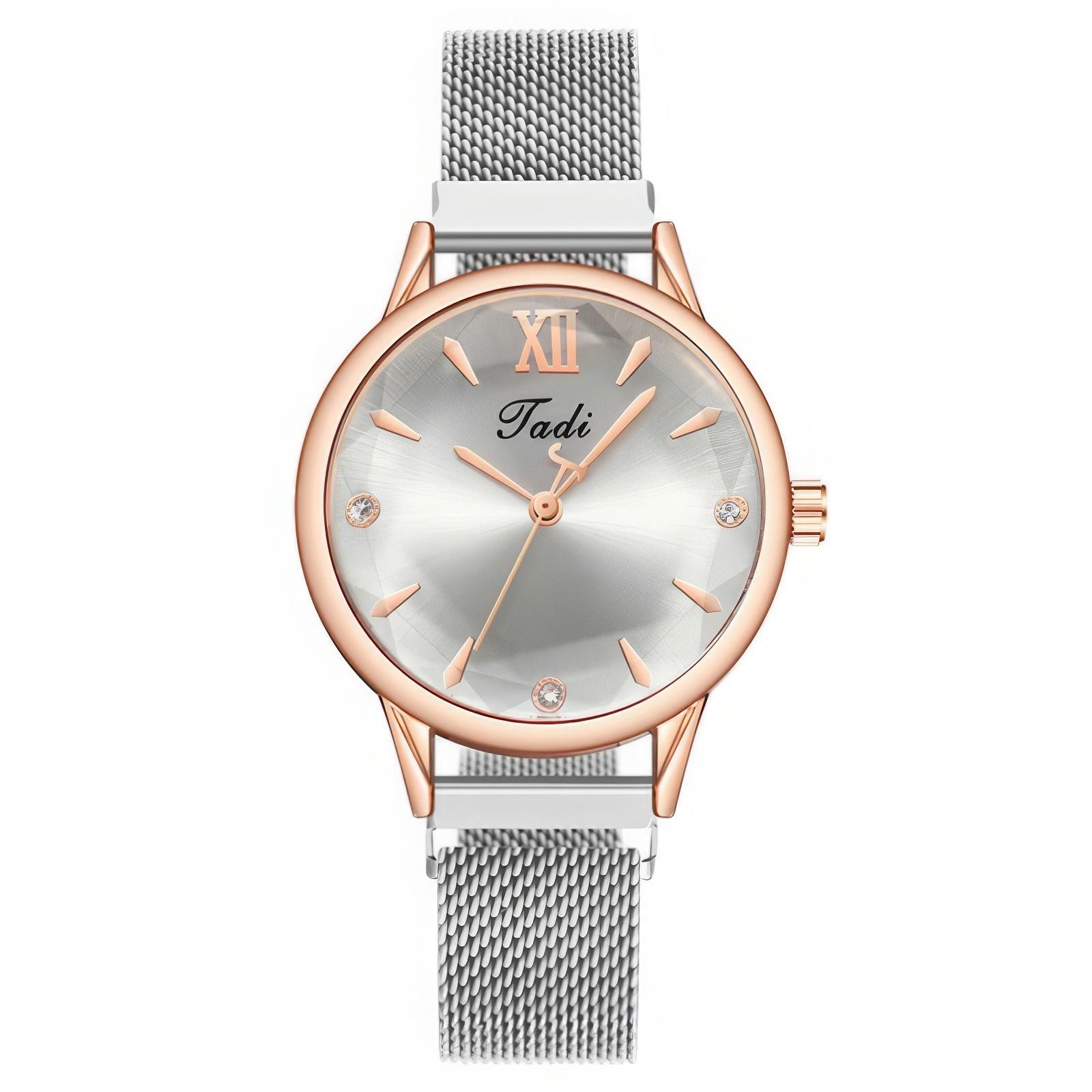 

Женские модные кожаные часы One Size серебряный