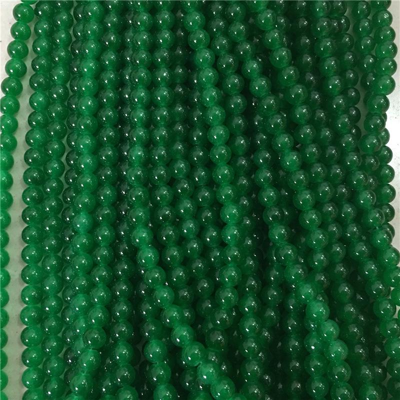 8MM Glossy Synthetic Jade Agate Glass Beads for Bracelets, Necklaces, Hairpins - Round Imitation Jade Loose Beads