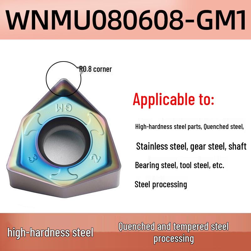90° Double-Sided Hexagonal WNMU080608 Cutting Inserts for Cross-Border Fast Feed Milling Cutter