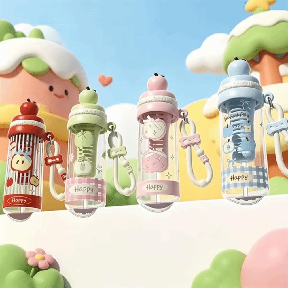 Plastic Student Straw Water Bottle Fruit Topper with Filter and Straw Flower Tea Cup Transparent Leak-proof Drinking Cup Travel