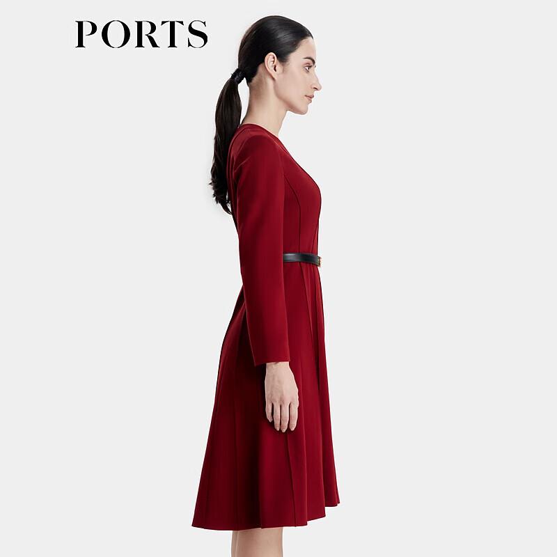 PORTS Women's 3D Pleated V-neck Midi Dress