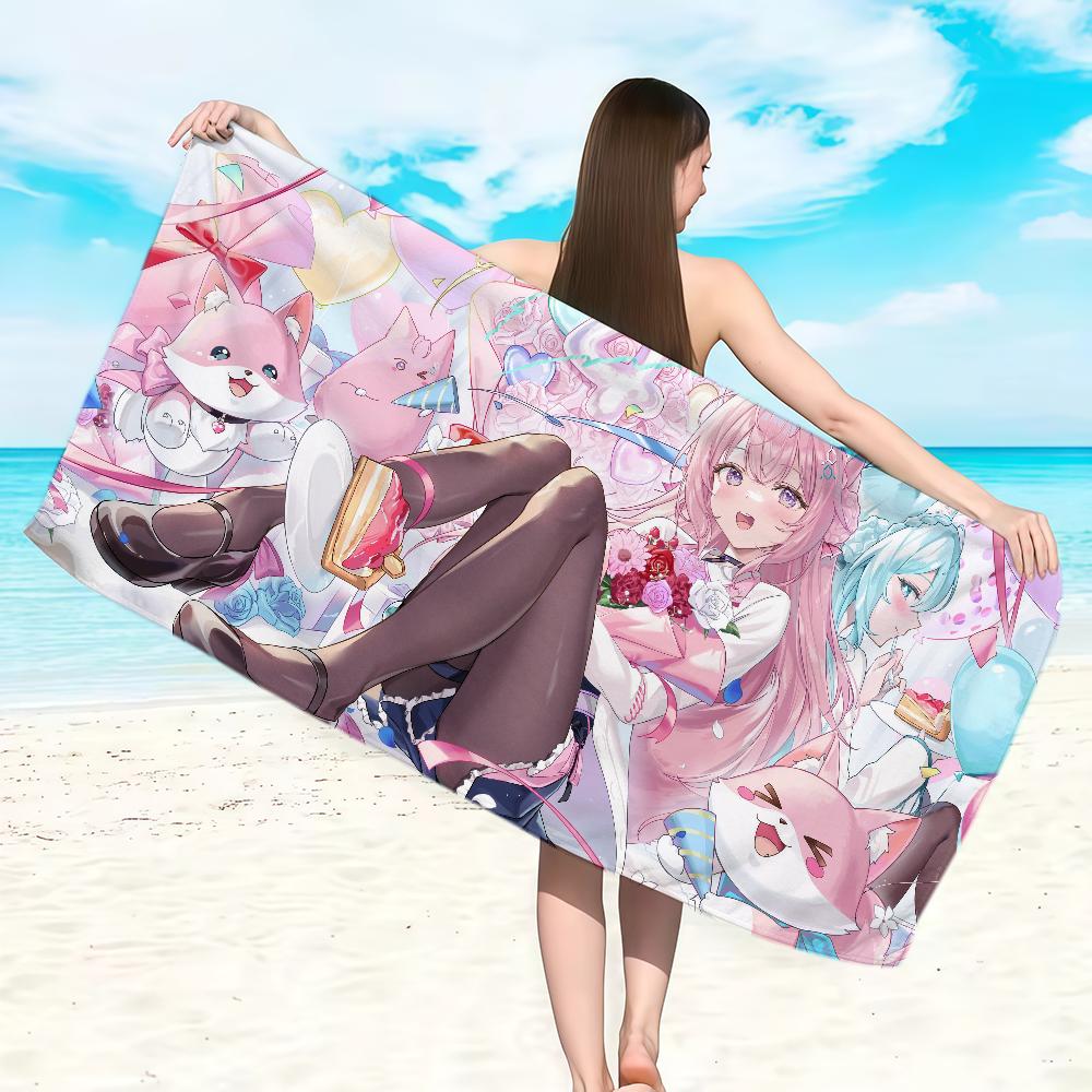 V-Hakui Koyori Towel Soft Lightweight Anti-Sand Large Beach Towel Quick-Drying Bath Sports Family