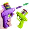 Safety EVA Foam Disc Gun Toy Fly Shooter Launcher with 15 Soft Bullets for Parent-Child Outdoor Indoor Game Stress Relief Toys