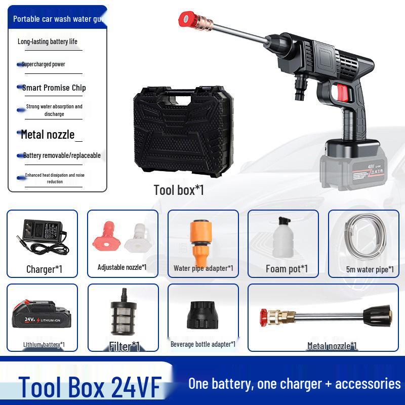 Tragbare Hochleistungs-Kabellose Auto-Wasch-Drucksprühpistole