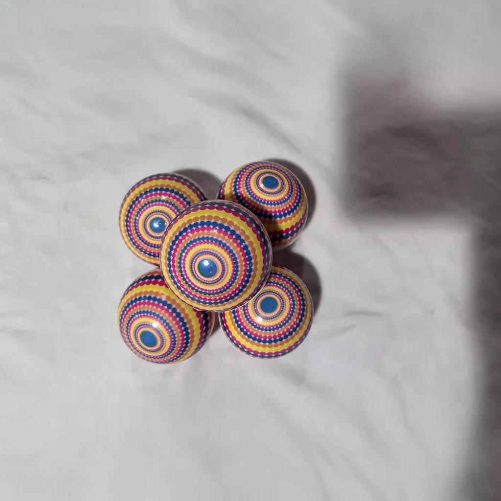 Graffiti Style Stress Relief High-Elastic Bouncy Ball - 60mm Children's Rebound Sports Toy