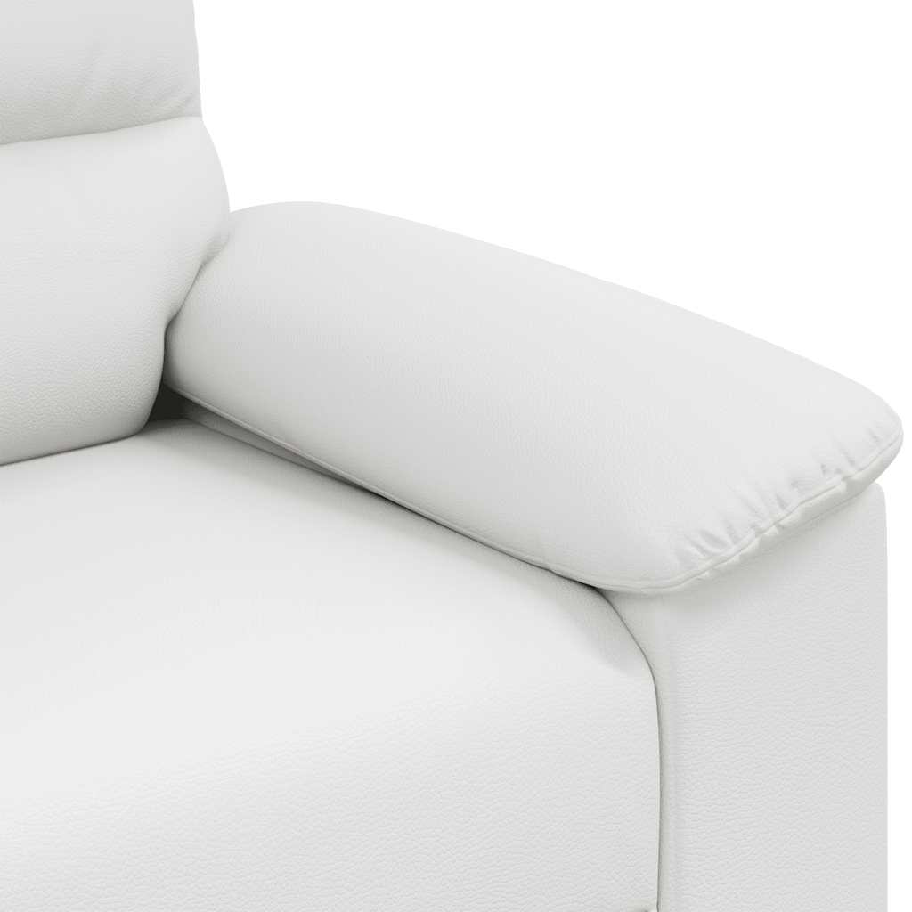 2 Seater Sofa White 180x81x84 cm Faux Leather