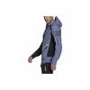 adidas Colorblock Letter Print Windproof Waterproof Hooded Jacket for Men, Blue