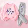 Spring Autumn New Style Children's Clothing Sets Baby Girls O Neck Sweatshirt Pants Two Piece Set Kids Breathable Thin Tracksuit