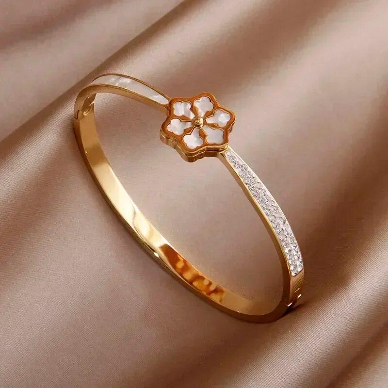 Classico bracciale in acciaio inossidabile stile punk in metallo per donna, braccialetti geometrici, gioielli da polso antiruggine, regalo per feste
