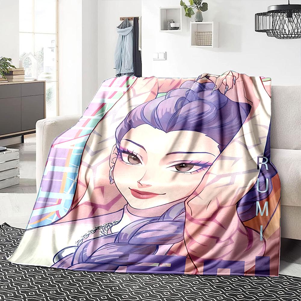 1Pc Purple Hair Hunter Blanket For Couch Bed Plush Cozy Fuzzy Blanket Super Soft Warm Blankets For Fall And Winter 0918206