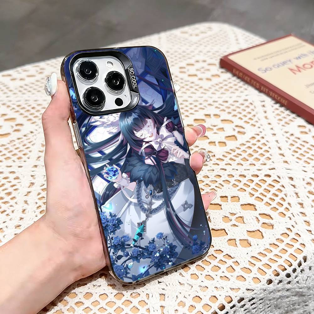 Genshin Impact Columbina Handyhülle Für iPhone 17,16,15,14,13,12,11 Plus,Pro Max,XS,Farbige silberne Handyhülle