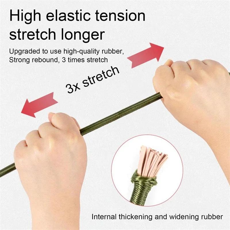 Outdoor Heavy Duty Bungee Cord Elastic Tie Strap String Carabiner Hooks Kayak Cycling Luggage Packing Ropes Camping Accessories