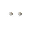 French irregular leaf pearl stud earrings light luxury high-end sense earless earrings new mosquito coil disc ear clips temperament