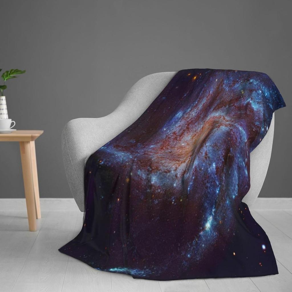 Spiral Galaxy Throw Blankets All Season Ultra Soft Warm Fleece Blanket for Home Bed Sofa Couch Chair Outdoor Travel Camping 50x4