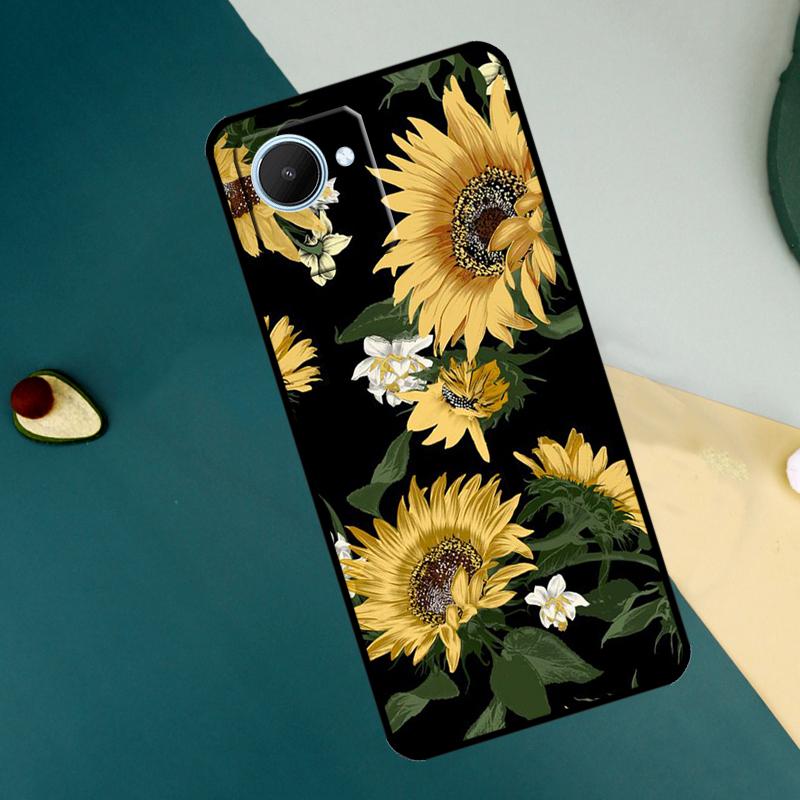 

Vintage Sunflowers For Realme C63 C61 C71 C55 C67 C51 C75 C65 C53 10 11 12 13 14 Pro Plus GT6 GT7 15 Pro Case Realme 11 Pro