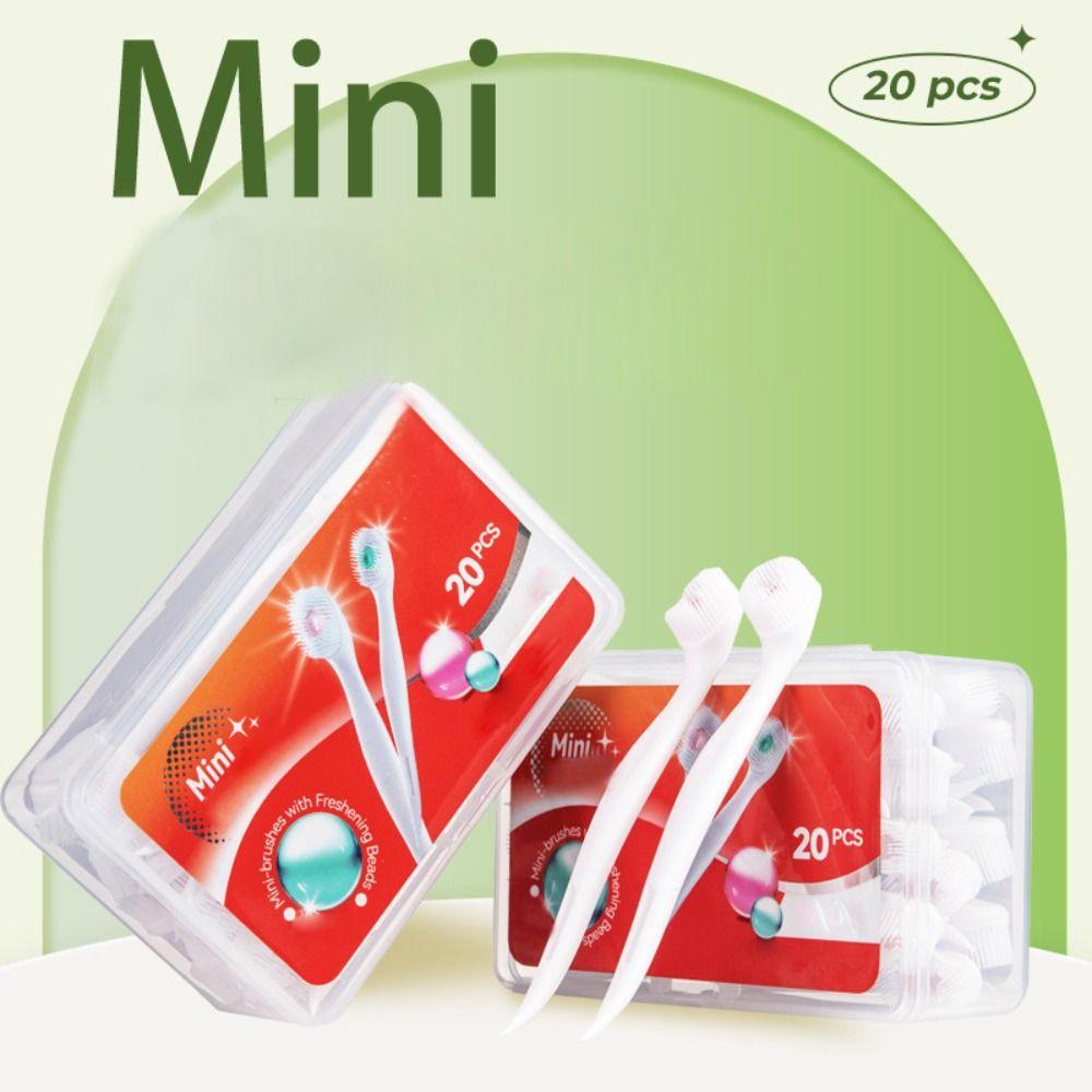 Disposable Prepasted Toothbrush with Freshening Bead Toothbrushes with Floss