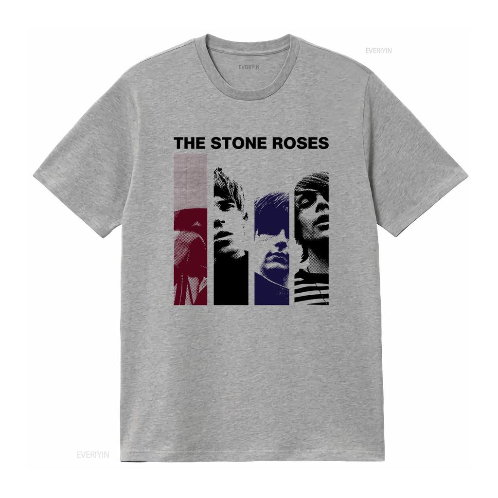 Vintage The Stone Roses Band Mens T shirt White  Retro Rock Style All Sizes S 4Xl JJ1386 vintage Washed Stretched fashion