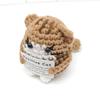 New Crochet Cat Doll Ornament Home Room Decoration Handmade Knitted Positive Energy Cat Doll With Card Christmas Party Gifts