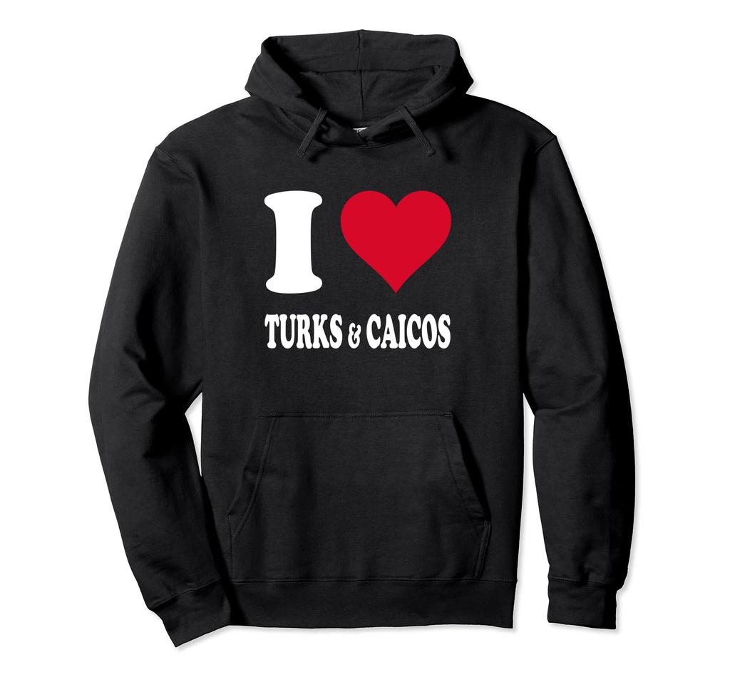 Red Heart I Love Turks & Caicos Hoodie