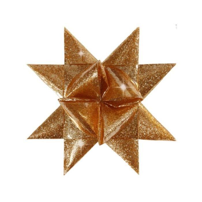 Deko-Papierstreifen - Creativ Company - Glitter Gold - 16 Stück - Sterne 11,5 und 18,5 cm - Gemischt
