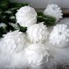 WTEMPO White Petal Christmas Glitter Round Foam Balls Store Window Display Christmas Tree Hanging Ornaments Perfect for Halloween New Year Wedding