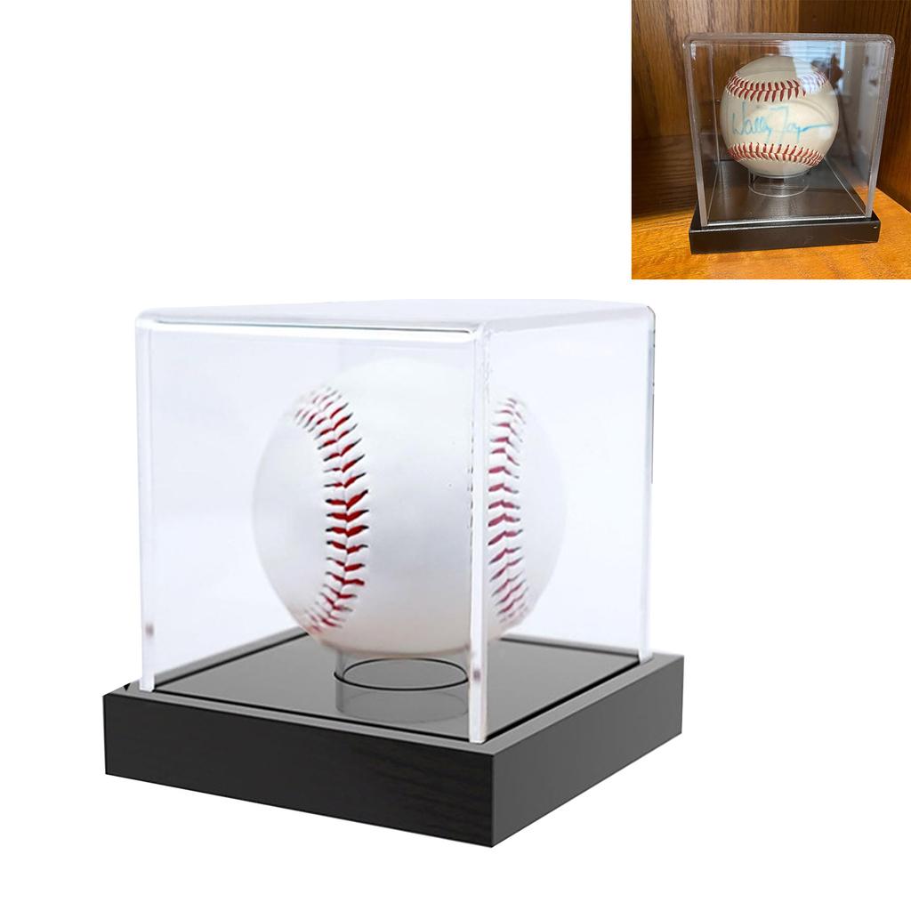 Premium Acrylic Baseball Display Box Durability Square Baseball Show Box for Memorabilia and Keepsakes
