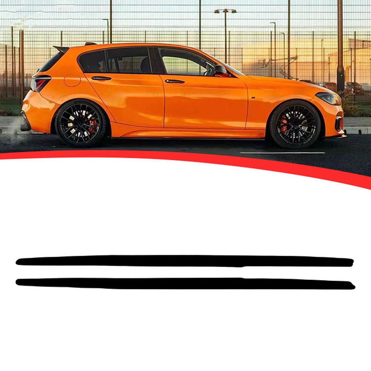 BMW 1 Series F52 Hatchback MP Style Carbon Fiber Black Side Skirt Diffuser Bright Black