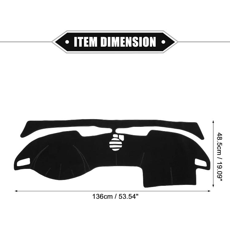 Car Dashboard Cover Mat Compatible for Buick Regal 2011-2016, Protective Polyester Black Center Console Interior Trim Dash Board Mat