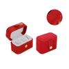 2Pcs Mini Portable Small Jewelry Storage Bag Travel Simple Leather Ring Necklace Earrings Storage Box Organizer Display Gift Box