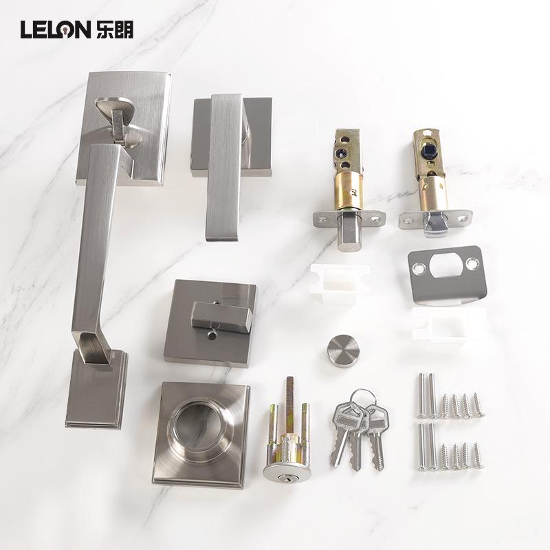 Black Zinc Alloy Anti-theft Door Lock Set for Wooden Entrance Doors