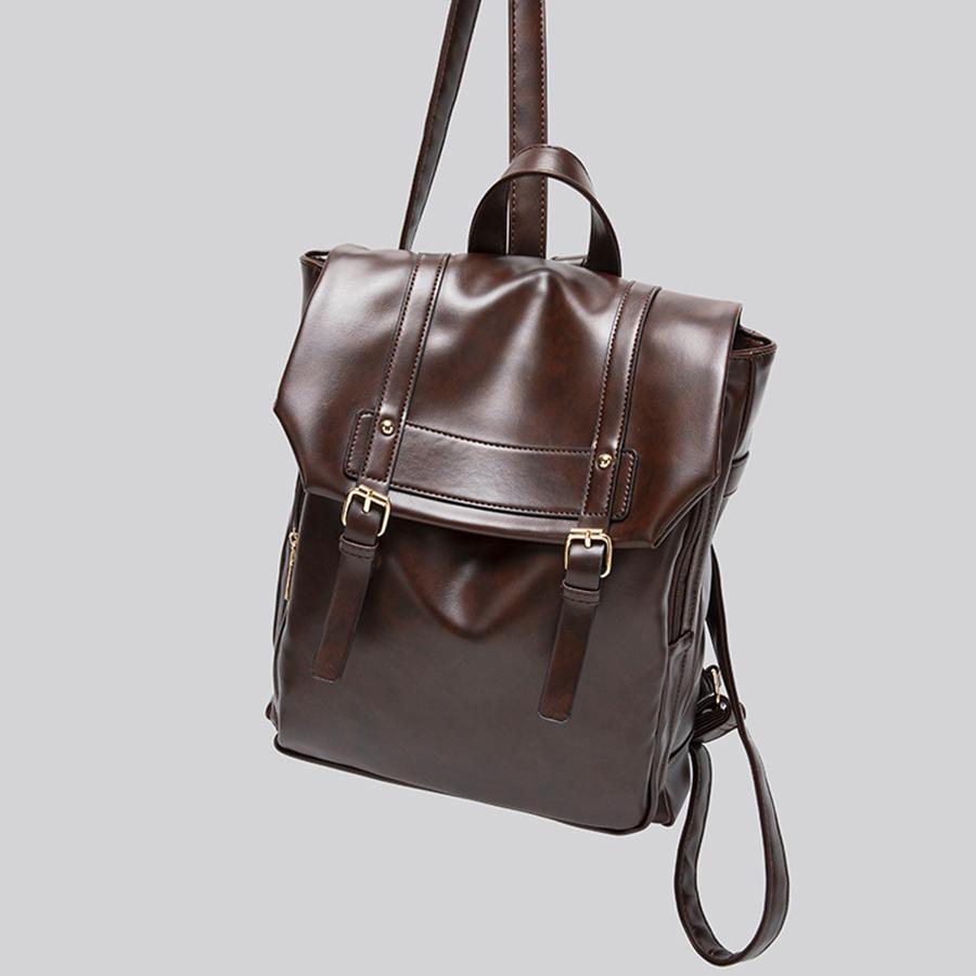 Women College Style Pu Leather Backpacks Vintage Female Shoulder Bags Sac a Dos Casual Travel Commuting School Bagpack Mochilas