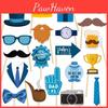 Day Fathers Party Decorations With Paper Photo Props For Event Celebration And