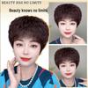 Curly Wig Cap for Middle-Aged & Elderly Women - Real & Synthetic Hair Blend