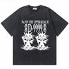Washed Vintage Rapper Bladee  Hip Hop Oversized Tshirt Drain Gang Graphic Tshirt Men Women Fashion Artistic Sense T Shirts