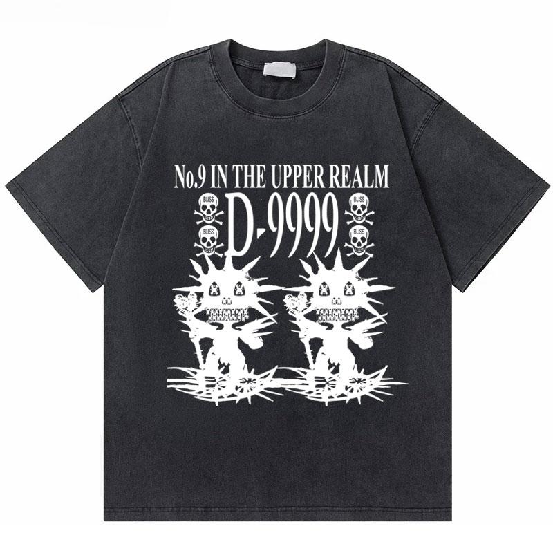 Washed Vintage Rapper Bladee Hip Hop Oversized Tshirt Drain Gang Graphic Tshirt Men Women Fashion Artistic Sense T Shirts