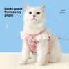The Cat's Small Flower Leash Can Be Adjusted To Prevent The Cat From Breaking Free. It Is A Vest Type Cat Leash for Kittens and Young Cats To Walk