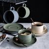 Scandinavian Ceramic Coffee Mug and Saucers Household Afternoon Tea Cup Set with Cup Holder Small Luxury Exquisite Coffee Cups