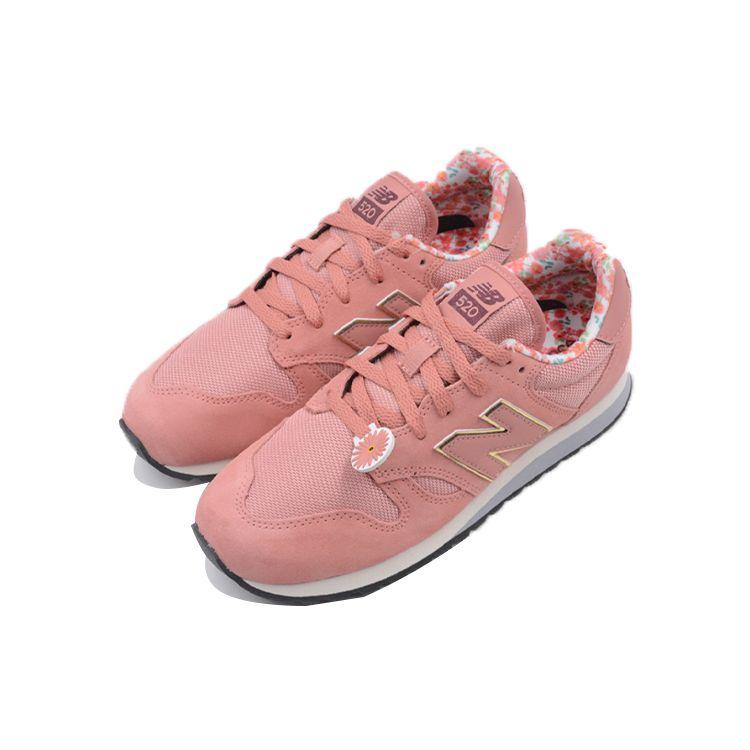 New Balance 520 Comfortable Fabric Synthetic Leather Low Top Casual Running Shoes Women Sneaker Pink WL520AA