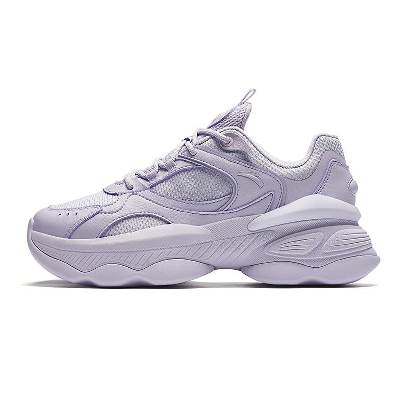 ANTA Rabbit Shoes Women Retro Casual Dad Shoes Taro Purple White 922418885-3 38.5