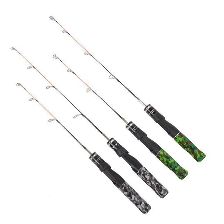 Soft Tip Jointed Ice Fishing Rod Set - 50cm/60cm Fiberglass for Freshwater