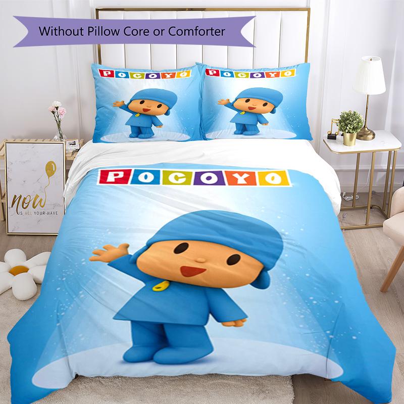 Pocoyo Bettwäsche-Set Design für Spielzimmer Maschinenwaschbar Perfektes Geschenk für Freunde & Familie