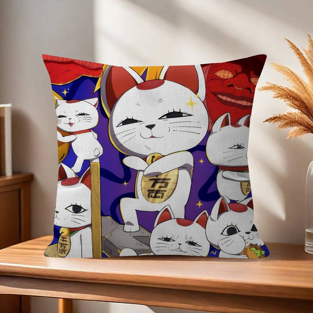 Anime TTurbo Granny Cat Cushion Cover Pillowcase Upholstery Sofa Throw Pillow Home Decor Pillowcas